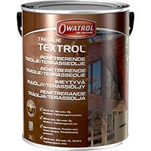 TEXTROL® er en penetrerende treolje/terrasseolje som er beregnet på å gjenopprette værslitt og tørt treverk utendørs. TEXTROL® gjenoppretter treets naturlige farge og skjønnhet. Spesielt utviklet for å trenge dypt inn i treverket og beskytte mot fuktskader og uv-stråler samt gi en muggresistent silkemattfinish som ikke vil sprekke opp eller flakke av.