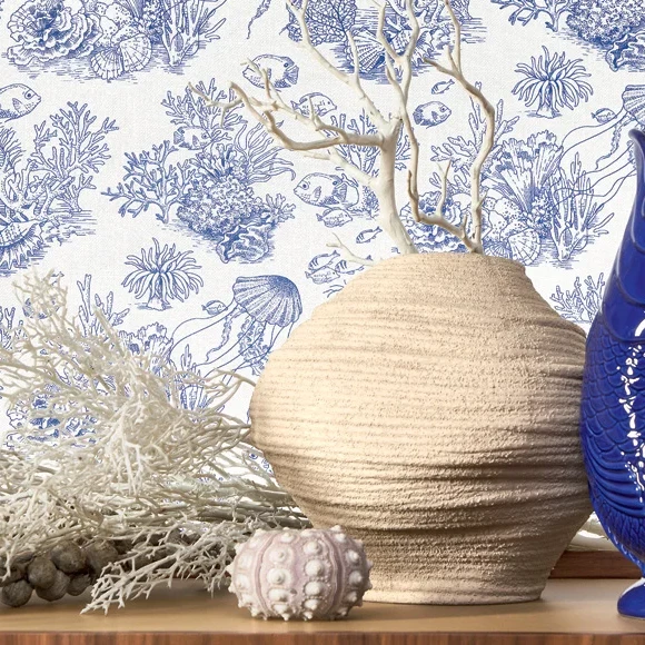 Senzo Spot tapet med prikker i gull og blått